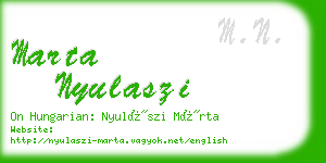 marta nyulaszi business card